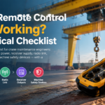 Troubleshooting checklist for a crane remote control that is not working