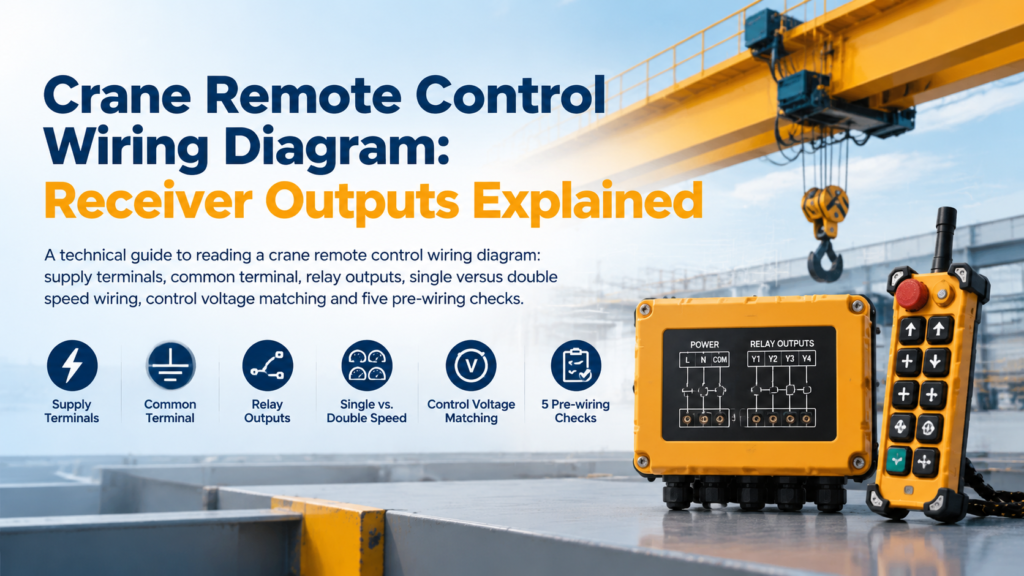 Reading a crane remote control wiring diagram and understanding receiver outputs