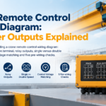 Reading a crane remote control wiring diagram and understanding receiver outputs