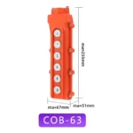 cob 63 six button pendant switch